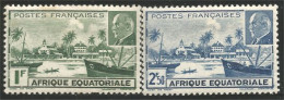 372 AEF 1941 Libreville Pétain Bateau Boat Schiff Ship MH * Neuf Légère CH (f3-AEF-281) - Neufs