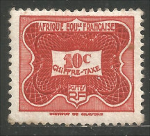 372 AEF 1947 10c Taxe Postage Due MH * Neuf Légère CH (f3-AEF-265) - Nuevos