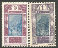 372 AEF Guinée 1c 1913 Deux Variétés De Couleur MNH/MH **/* Neuf /CH (f3-AEF-239) - Nuovi