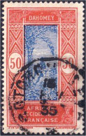 372 AOF Dahomey 50c Cocotiers Coconuts Belle Obliteration (f3-AEF-203) - Ongebruikt