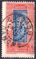 372 AOF Dahomey 50c Cocotiers Coconuts Belle Obliteration (f3-AEF-194) - Ongebruikt