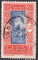 372 AOF Dahomey 50c Cocotiers Coconuts Belle Obliteration (f3-AEF-200) - Trees