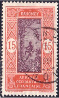 372 AOF Dahomey 15c Cocotiers Coconuts Belle Obliteration (f3-AEF-191) - Nuevos