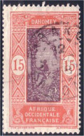 372 AOF Dahomey 15c Cocotiers Coconuts Belle Obliteration (f3-AEF-185) - Unused Stamps