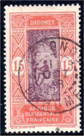 372 AOF 15c Dahomey Cocotier Tres Belle Obliteration (f3-AEF-145) - Unused Stamps