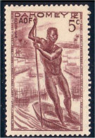 372 AOF 5c Dahomey Pecheur Fisherman Barque Bateau Boat Schiff Barco MH * Neuf (f3-AEF-110) - Usati