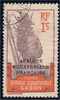372 AEF Gabon Guerrier Warrior (f3-AEF-45) - Used Stamps