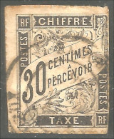 370 Colonies Françaises 1884 Taxe 30c Noir Cat 10.00 Euros (f3-EG-31) - Portomarken