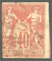 370 Colonies Françaises 1877 Ceres 40c Rouge-orange Cat 25.00 Euros (f3-EG-26) - Cérès