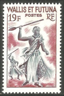 391 Wallis Futuna 1957 Spear Dance Danse Sagaie MH * Neuf (f3-WF-68) - Baile
