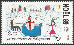 390 St-Pierre Miquelon Père Noel Santa Claus MNH ** Neuf (f3-SPM-115) - Noël