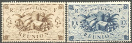 387 Réunion 1943 Série De Londres MH * Neuf (f3-REU-83) - Usados