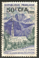 387 Réunion 1949 50f Surcharge Cilaos (f3-REU-74) - Usati