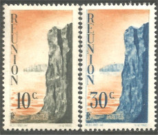 387 Réunion 1947 Falaises Cliffs MH * Neuf (f3-REU-86) - Oblitérés
