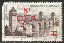 387 Réunion 1955 5f Surcharge Cahors (f3-REU-71) - Gebruikt