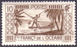 385 Oceanie Pecheur Fisherman Pirogue Bateau Boat Schiff MLH * Neuf (f3-OCE-8) - Neufs