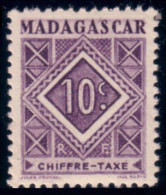 382 Madagascar Chiffre-taxe MH * Neuf (f3-MDG-19) - Neufs