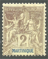 381 Martinique Sage 2c Neuf Sans Gomme (f3-MAR-19) - Sonstige & Ohne Zuordnung