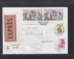 LETTRE RECOMMANDEE PAR EXPRESS D'OFFWILLER POUR L'ALLEMAGNE,1984. - Lettres & Documents