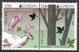 GREECE 2011 Europe CEPT 4 Sides Perforated MNH Set Hellas 2666 P - Ongebruikt