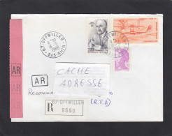 LETTRE RECOMMANDEE AR  D'OFFWILLER POUR L'ALLEMAGNE,1988. - Covers & Documents