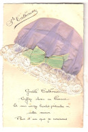 Bonnet De Ste Catherine , Bonnet Violet En Dentelle Et Tissu , * 519 04 - Nombres