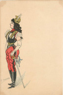 MILITARIA , UNIFORME Illustration De F . CHAMOUIN , Femme En Uniforme  , * 520 10 - Uniformi