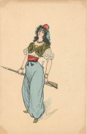 MILITARIA , UNIFORME Illustration De F . CHAMOUIN  , Femme En Uniforme , * 520 11 - Uniformi
