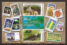 MOLDOVA 2003●10th Anniversary Moldavian EUROPA Issues●Stamp On Stamp /MiBl 29 MNH - Briefmarken Auf Briefmarken