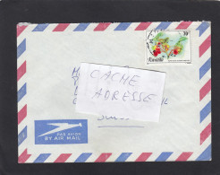 LETTRE AVEC TIMBRES "FLEUR,IMPATIENCE DE ZANZIBAR". - Brieven En Documenten