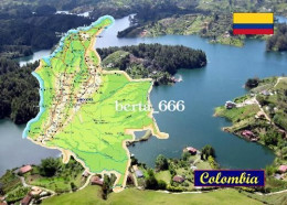 Colombia Country Map New Postcard * Carte Geographique * Landkarte - Colombie