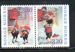 NORWAY NORGE NORVEGIA NORVEGE 1992 CHRISTMAS NATALE NOEL WEIHNACHTEN NAVIDAD COMPLETE SET SERIE COMPLETA MNH - Neufs