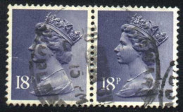 Great Britain - 2-strip 18p Elisabeth II - Unclassified