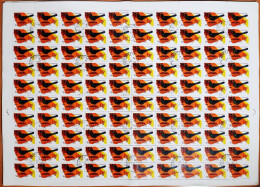 Hungria Pliego 100 Sellos Año 1961 Usado Aves - Used Stamps