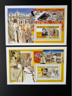 Central Africa Centrafricaine 2007 Mi. Bl. 684 - 685 Pape Jean-Paul II Papst Johannes Paul Pope John Paul Dove - Zentralafrik. Republik