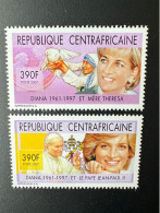 Central Africa Centrafricaine 2007 Mi. 2944 - 2945 Pape Jean-Paul II Papst Johannes Pope John Paul Diana Teresa Stamp - Päpste