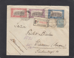 ALEMAN TRANSATLANTICO BANCO.EINGESCHRIEBENER BRIEF AUS MONTEVIDEO NACH GIESSEN,1925. - Uruguay