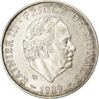 Monnaie, Monaco, Rainier III, 100 Francs, 1989, TTB, Argent, Gadoury:MC164 - 1960-2001 Nouveaux Francs