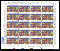 België F3044 - Kerstmis 2001 - Volledig Vel - Feuille Complète - MNH - 18 X 01 Datum Links - 2001-2010