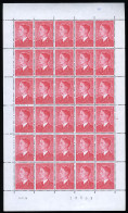 België 1075P3 - Koning Boudewijn - 100F Rood - Volledig Vel - Feuille Complète - MNH - Plnr 2 - 1953-1972 Bril