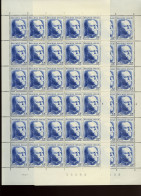 België 1037 F - Adolphe Max - Volledig Vel - Feuille Complète - MNH - Plnr  2 + 4 - MNH - 1951-1960