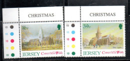 JERSEY 1992 CHRISTMAS NATALE NOEL WEIHNACHTEN NAVIDAD  SET OF 2 SERIE MNH - Jersey