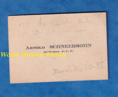 Carte De Visite Ancienne - PARIS - Monsieur Arnold SCHNEERSOHN - Ingénieur Juif Prisonnier Dans Un Oflag 1940 1945 WW2 - Cartes De Visite