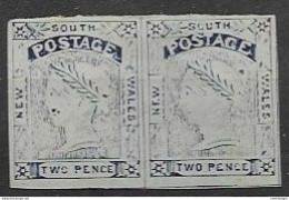 Australia Mint With Gum * No Watermark 1853 Single Stamps 3200 Euros But One With Big Hinge Removal (thin) - Nuevos