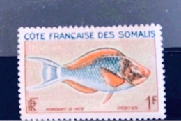 COTE FRANÇAISE DES SOMALIS 1959 1 V Neuf ** YT 292 Perroquet De Mer Pesce Poisson Fish Pez Fische - Neufs