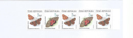 Booklet 211 -212 Czech Republic Butterflies 1999 Catocala Electa, The Rosy Underwing - Vlinders