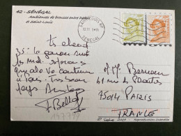 CP Pour La FRANCE TP LA LINQUERE 250F + 200F OBL.MEC.12 11 9 SAINT LOUIS RP - Senegal (1960-...)