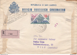 1952 SAN MARINO - PA N° 108 200 Lire  Su BUSTA PRIMO GIORNO - Altri & Non Classificati