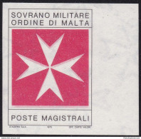 1975 SMOM - Segnatasse NERO E ROSSO SENZA SOVRASTAMPA  - PROVA NON DENTELLATA - Malte (Ordre De)