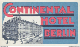 Bh98 Etichetta Da Bagaglio Hotel Continental Berlin   Germania - Otros & Sin Clasificación